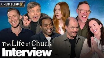 'The Life of Chuck' Interviews With Tom Hiddleston, Mike Flanagan, Mark Hamill, Karen Gillan & More