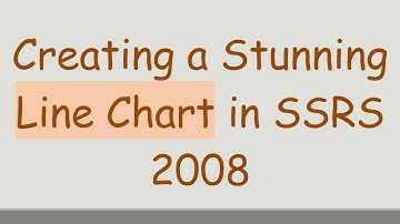 Creating a Stunning Line Chart in SSRS 2008