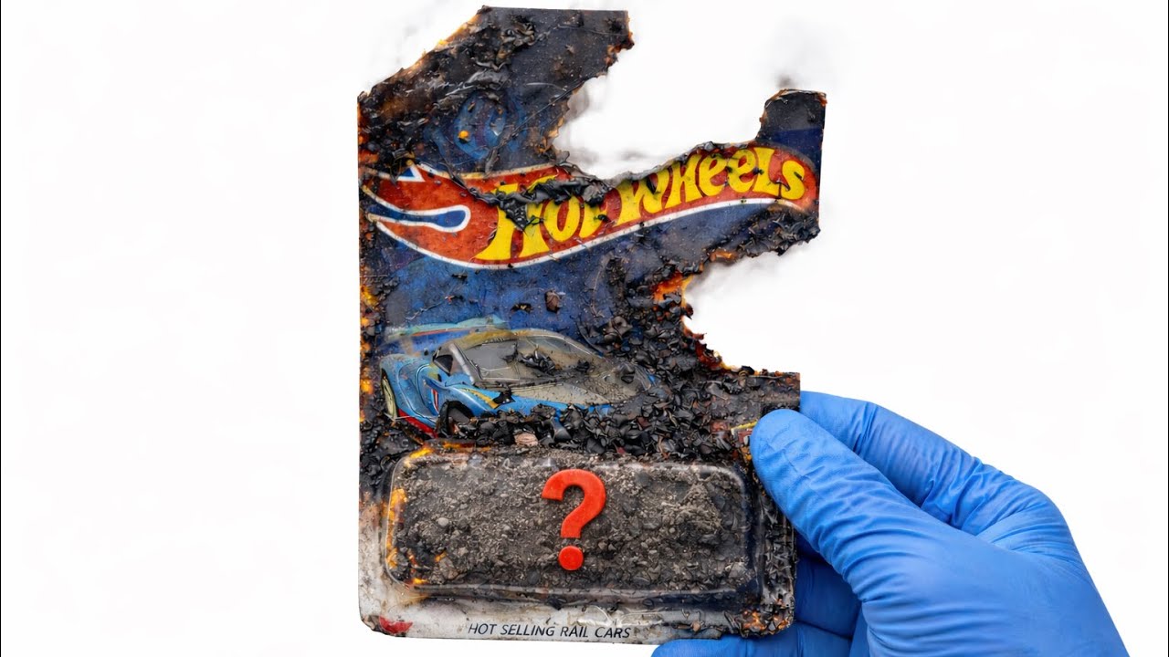 I Cleaned a Burned Hot Wheels from the Trash | Satisfying ASMR 