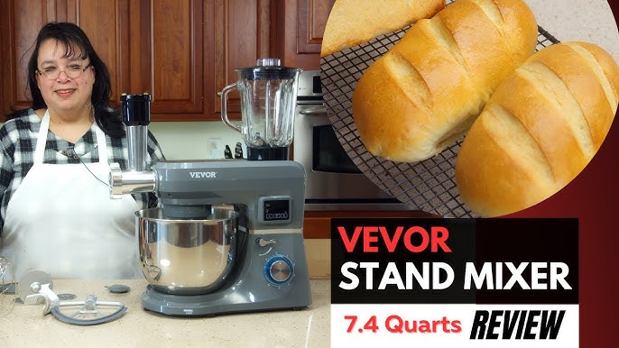 VEVOR 450W Stand Mixer 6-Speed Tilt-Head Dough Electric Mixer 7.4 qt Bowl 3 Attachments