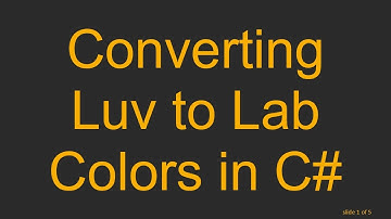 Converting Luv to Lab Colors in C#