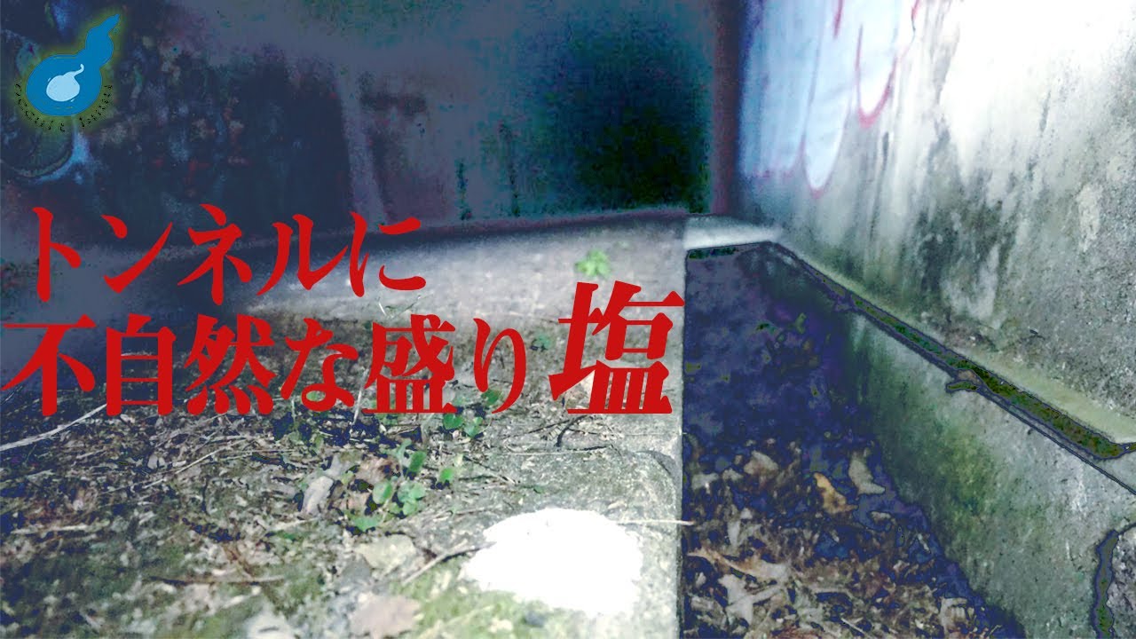 心霊スポット梨の木隧道から霊を閉ざすかの様に置かれた盛り塩