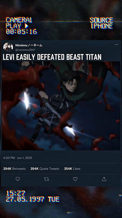 levi easily defeated beast titan☠️🥶