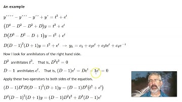 Method of Annihilators 1