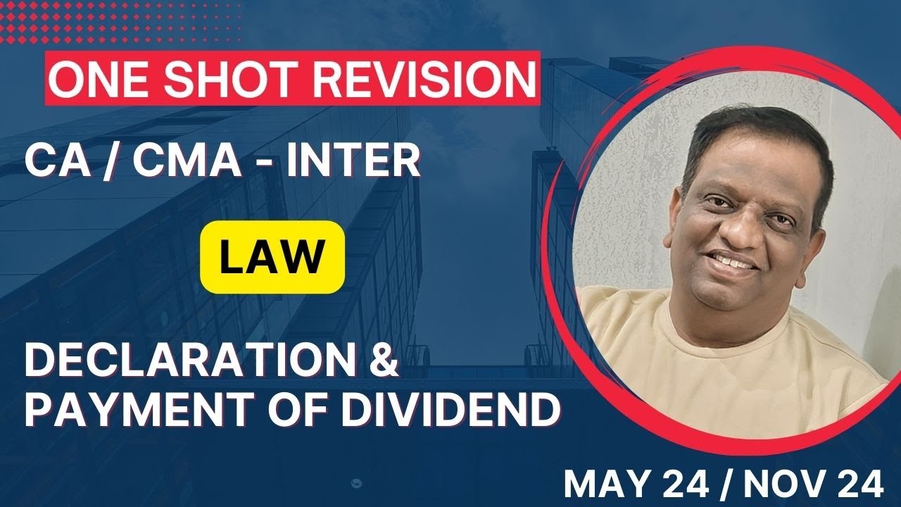 One Shot Revision || CA / CMA - Inter || Law || Declaration and Payment ...