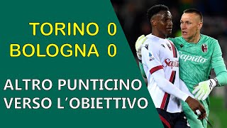 TORINO-BOLOGNA 0-0 - Altro punticino verso l'obiettivo | Catenaccio e Contropiede