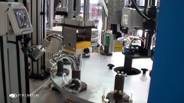 Assembly and test machine for wash basin single lever mixer faucets