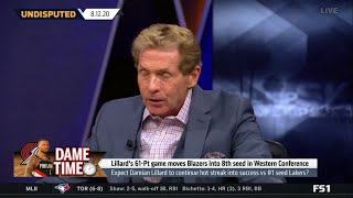 Skip Bayless on Damian Lillard does it again with 61 points as Blazers seize eighth place in West