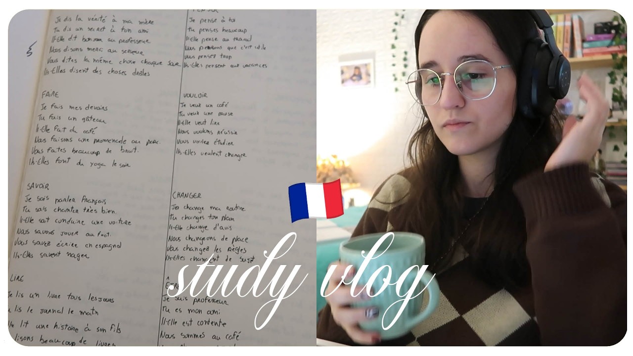 um dia estudando francês 🎧 study vlog