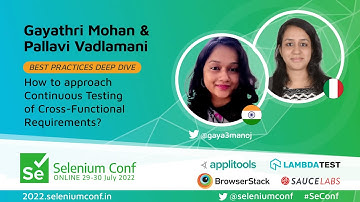How to approach Continuous Testing of Cross-Functional Requirements? - Gayathri & Pallavi #SeConf 22