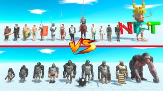 All Humans vs Mutant Primates - Animal Revolt Battle Simulator