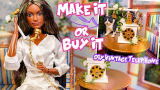 Make It Or Buy It : DIY Miniature Vintage Phone | How To Make Mini Barbie Crafts