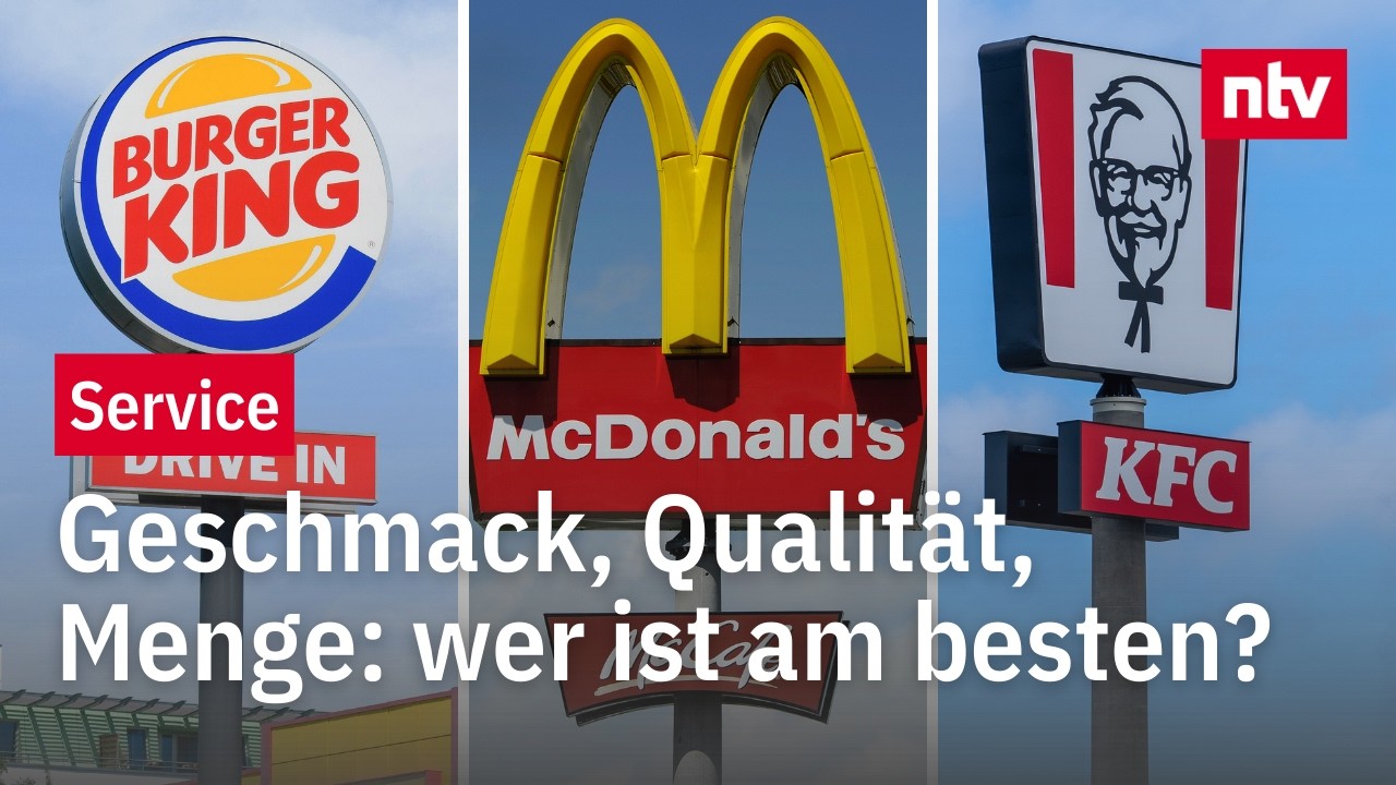 McDonald's, Burger King, KFC - wer ist am besten?