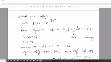 Video Lecture - weibull probability plotting - multiple stress failure data
