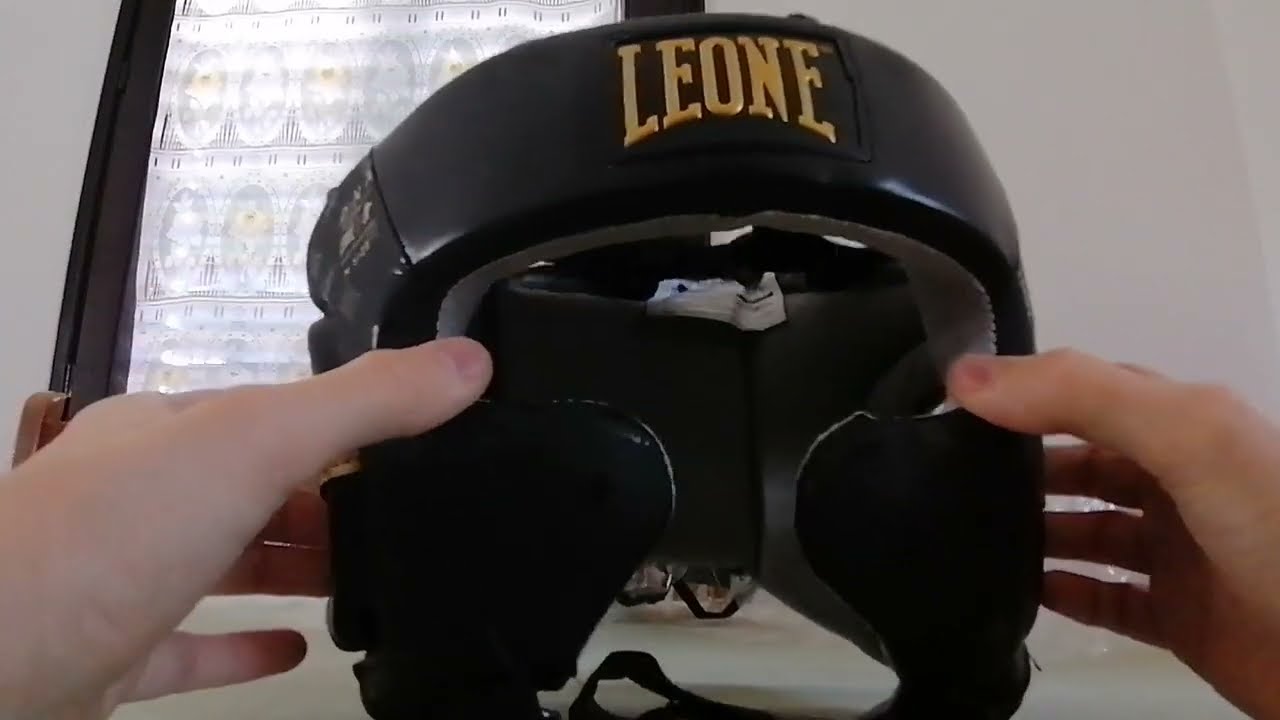 LEONE 1947 Contest Casque De Boxe En Cuir – Homologué FPI, Réglable Par Scratch, Protection Professionnelle Pour Entraînement Ou Compétition