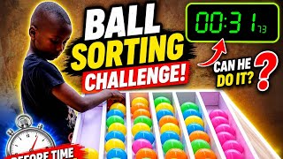 Can This Kid Sort All the Colored Balls Before Time Runs Out 😱  