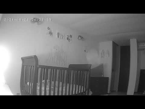 A mum has been left TERRIFIED after discovering a "GHOST" on her baby monitor!