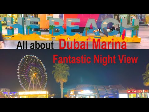 Dubai Marina /JBR Beach \Blue Waters Island \ world Largest\Ain Dubai \Dubai Eye\4K Night View Dubai