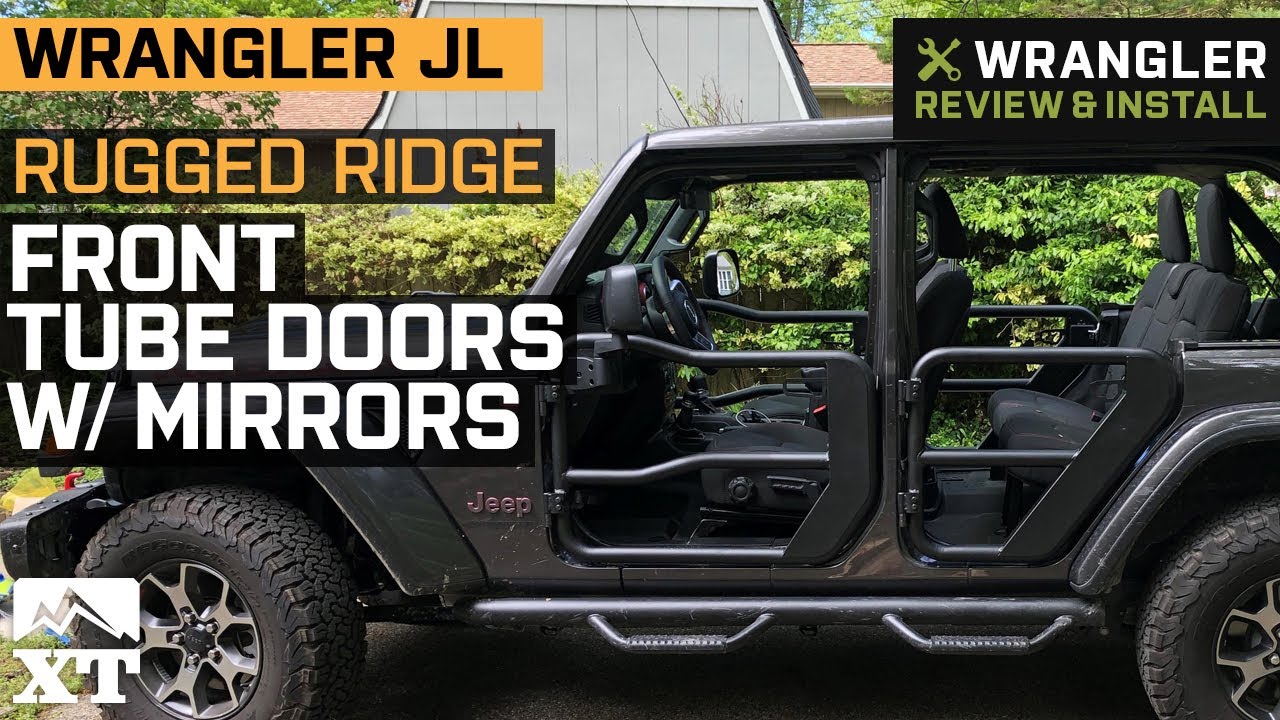 Jeep Wrangler JL Rugged Ridge Front Tube Doors w/ Mirrors Review & Install  - YouTube