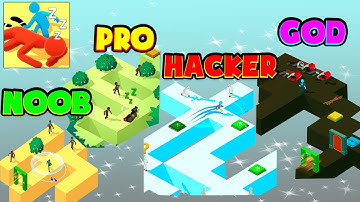 Sneak Out 3D - NOOB vs PRO vs HACKER vs GOD! All Levels