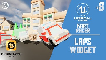Unreal Engine 5 Tutorial -  Kart Racer Part 8: Laps Widget