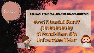 PART 1 : Aplikasi Pembelajaran Berbasis Android