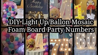 DIY Light Mosaic Foam Board Party