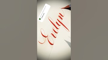 Copperplate calligraphy, tutorial: how I write your name #evelyn