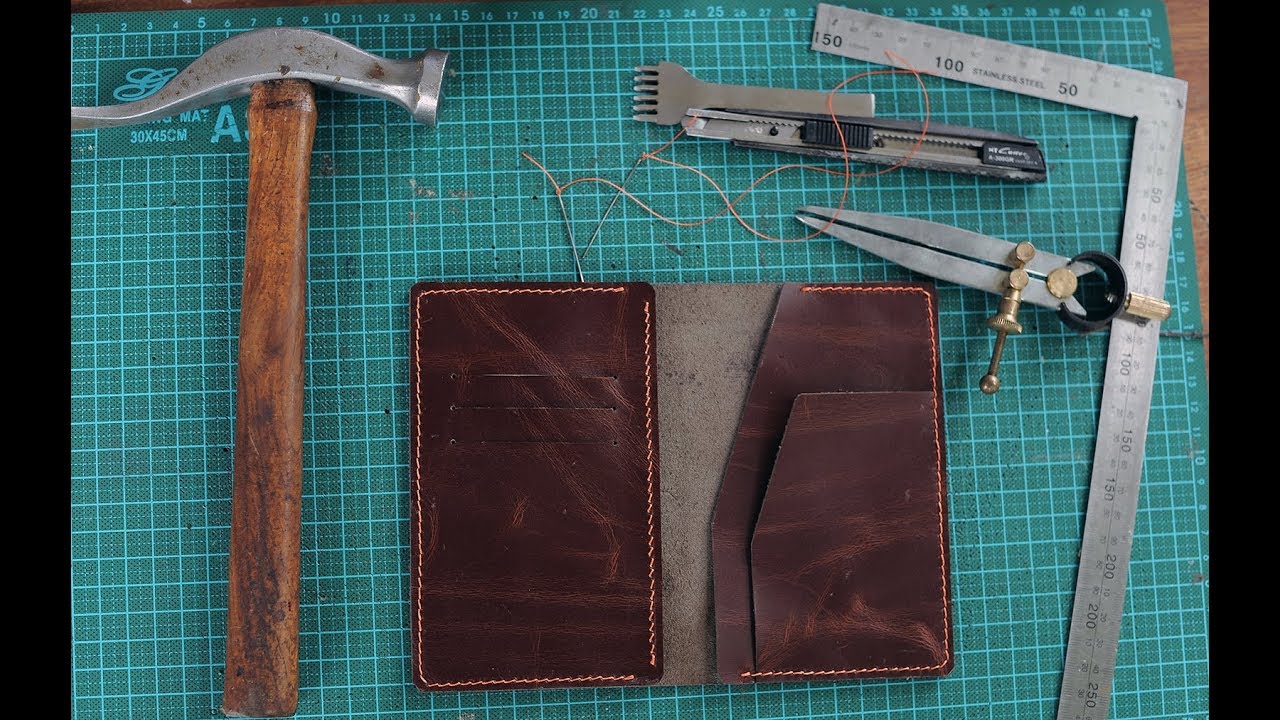 How to make a handmade leather passport holder | Blue Lotus Leather Workshop