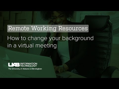 How to change your background in a virtual meeting