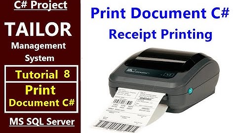 8. Print Document in C# Bill Print | Tailor Management System C# with SQL Database