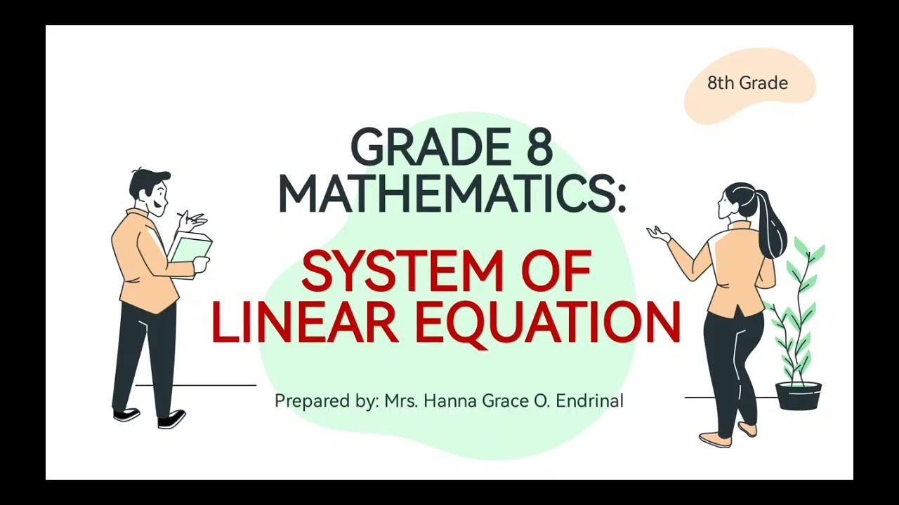 SYSTEM OF LINEAR EQUATION (Illustrating, Graphing, and Solving) - YouTube