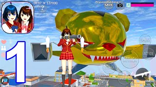 SAKURA School Simulator - Gameplay Walkthrough Part 1 UFO Mission 2 (Android,iOS) screenshot 1