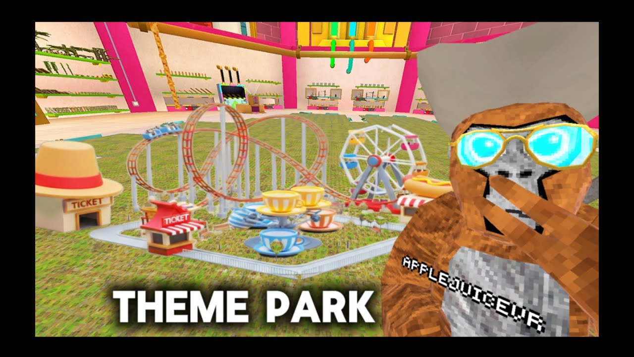 I made a theme park in Monkey Blocks!