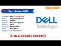 dell recruitment 2020/21/22 | dell off campus drive | software engineer recruitment | Latest jobs