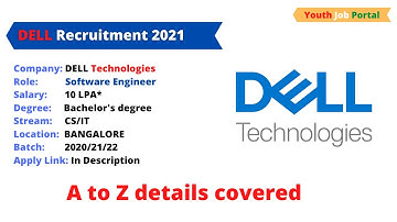 dell recruitment 2020/21/22 | dell off campus drive | software engineer recruitment | Latest jobs