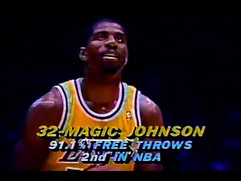 Hawks at Lakers, 1989 (w/ awful national anthem performance)