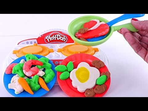 Play Doh Kitchen Creations Sizzlin' Stove Top Playdough Food New 2017 Toys