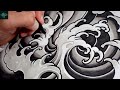 How to draw tattoo waves   simple and easy drawing tutorial