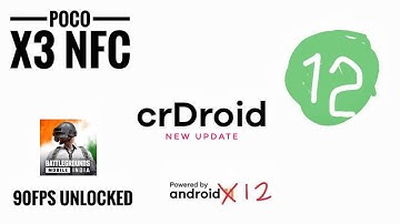 Official Cr Droid 8.3 Poco X3 Android 12.1 BGMI 90Fps Enabled