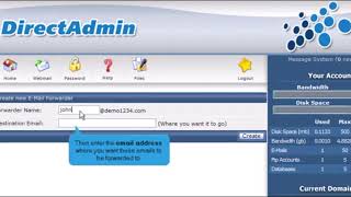 8) how to setup email forwarding in direct admin by gecko websites