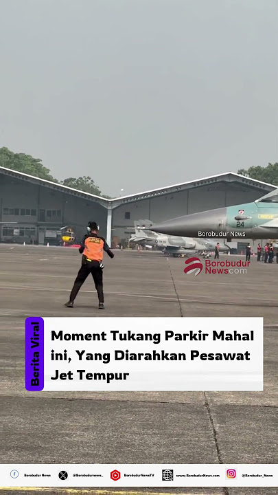Aksi Kocak Marshaller Bikin Ngakak! Joget Santai Saat Pandu Jet Tempur