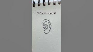 Easy way to draw Ear ✨ #drawing #art #arttutorial #howtodraw #shortvideo #shorts