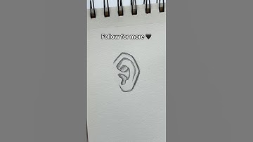 Easy way to draw Ear ✨ #drawing #art #arttutorial #howtodraw #shortvideo #shorts