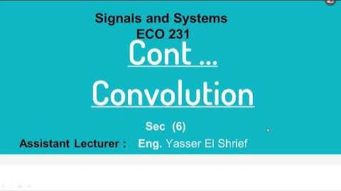 convolution part  2 (Exercises on LTI system & Discrete Convolution)