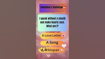 💌 Love & Romance Riddles—Can You Crack Them? #quiz #brainteasersgalore #riddlemastery  #shortvideo