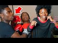 Boxing drill rappers in the noti mansion last to get knocked out noticuz vs rapppers