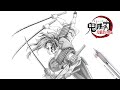 動漫素描 | 鬼滅之刃 | 刀匠村篇 | 緣壹零式 | Yoriichi Type Zero | Demon Slayer | Kimetsu No Yaiba | Drawing