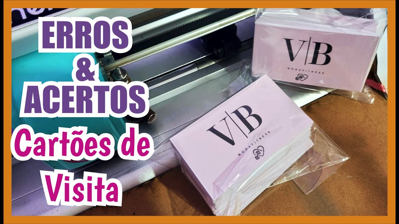 Cartão de visita na impressora jato de tinta  - Erros e Acertos