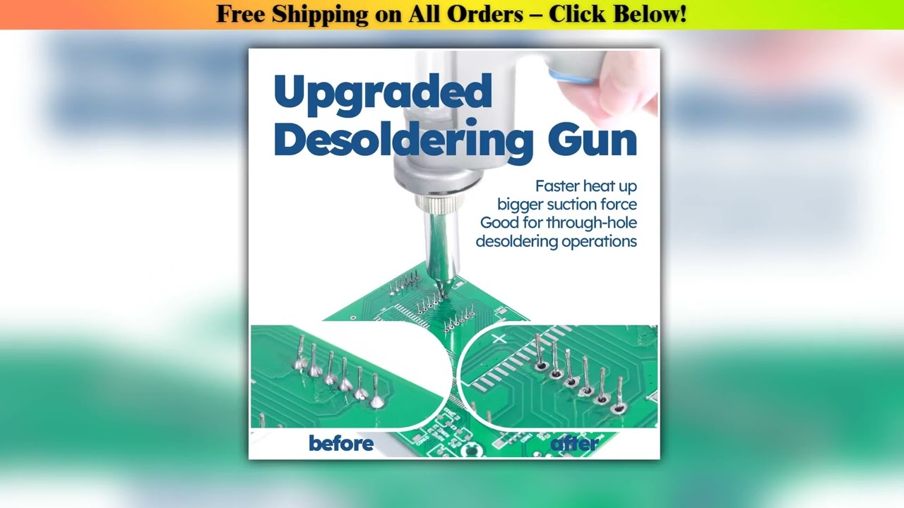 WEP 948-II Suction Tin Gun Desoldering Station Hot Air Gunering Iron Suction Pen 4 IN 1